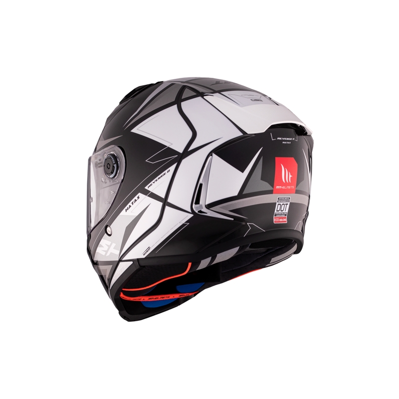 Kask motocyklowy integralny MT REVENGE 2 S HATAX B2 czarno-szaro-biały