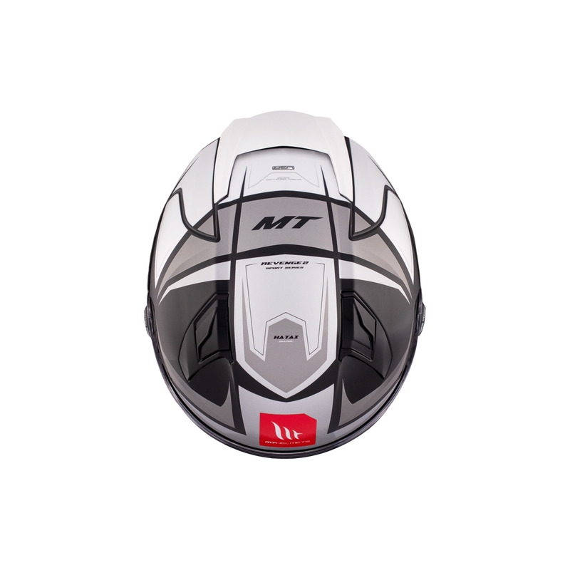 Kask motocyklowy integralny MT REVENGE 2 S HATAX B2 czarno-szaro-biały