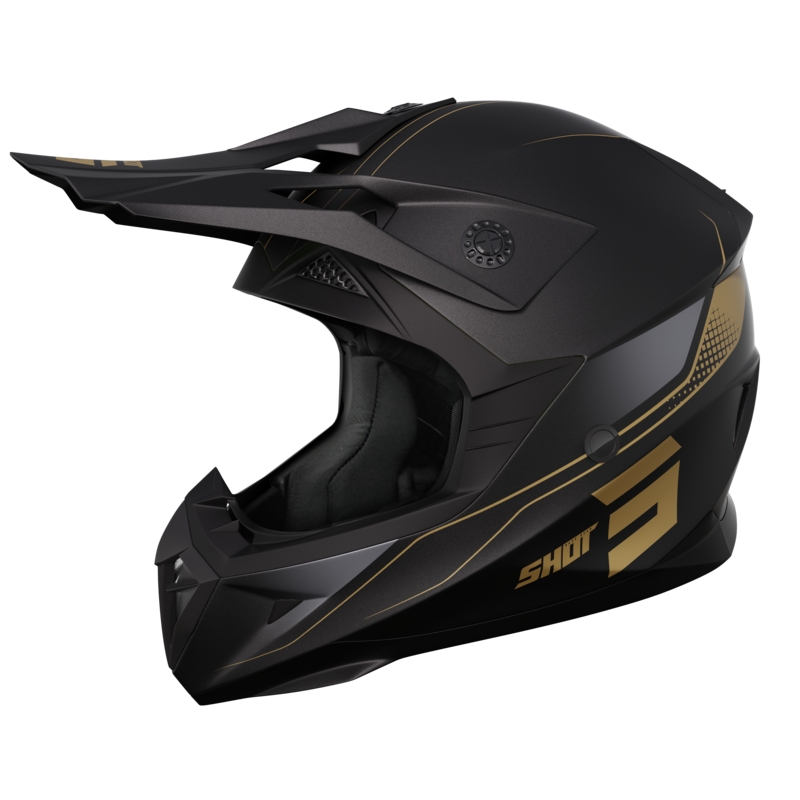 Kask motocrossowy Shot Pulse Edge złoty mat wyprzedaż