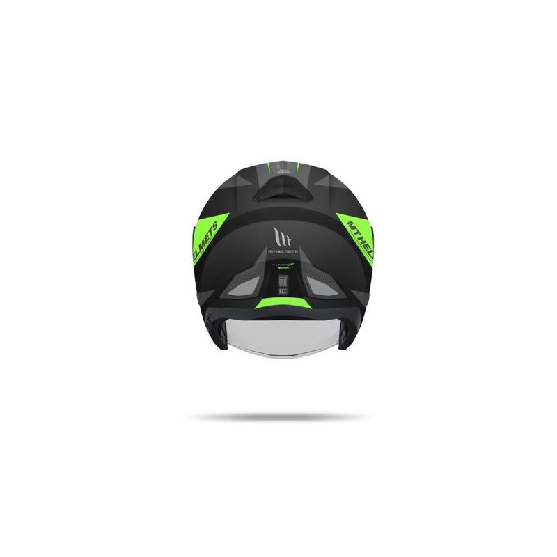 Otwarty kask motocyklowy MT Thunder SV Jet Wing czarny matowy-fluo zielony