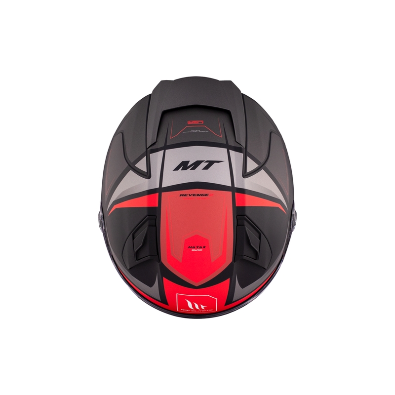 Kask motocyklowy integralny MT REVENGE 2 S HATAX B5 czarno-szaro-biały