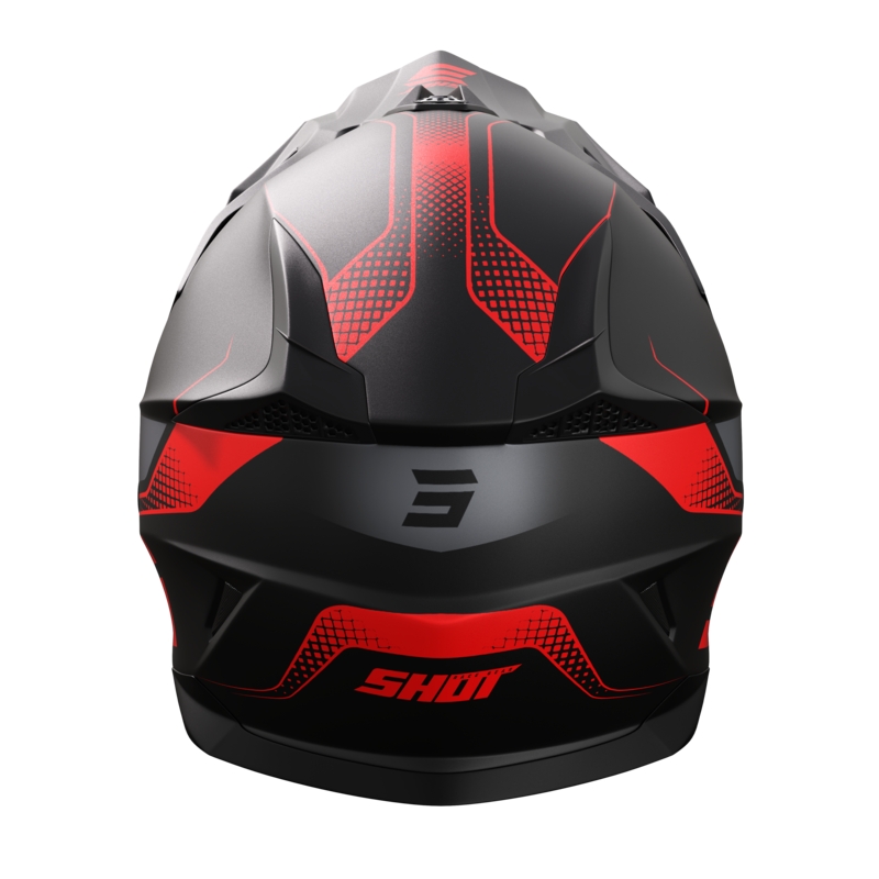 Kask motocrossowy na motocykl Shot Pulse Edge czerwony matowy