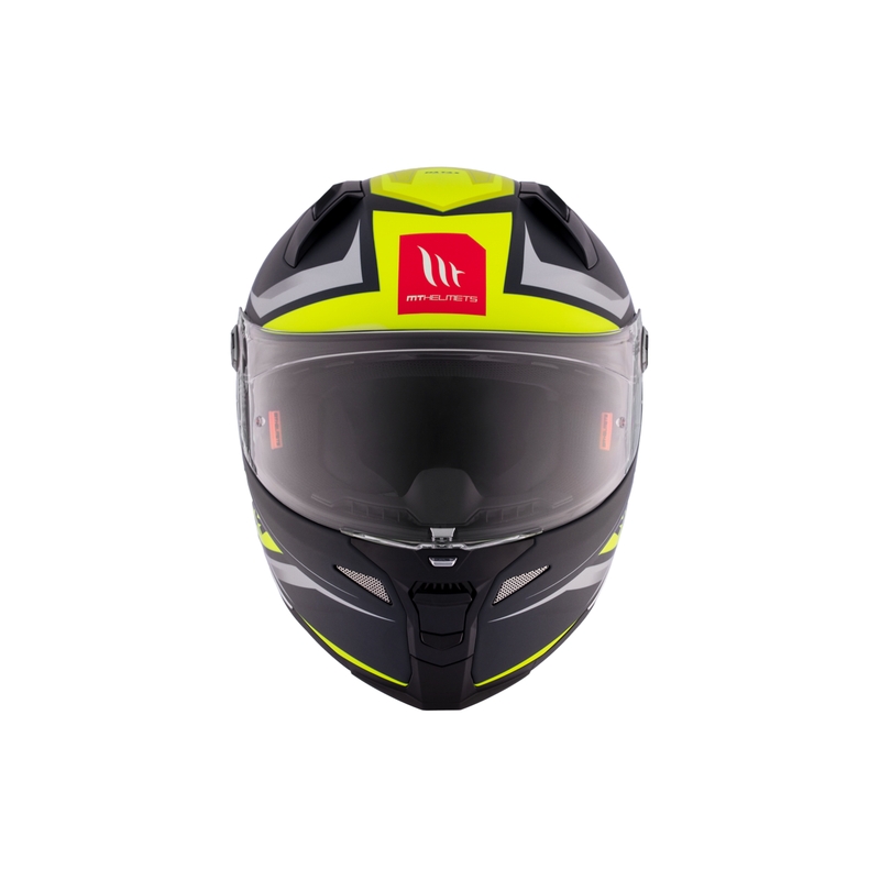 Zintegrowany kask motocyklowy MT REVENGE 2 S HATAX C3 czarno-szaro-żółty