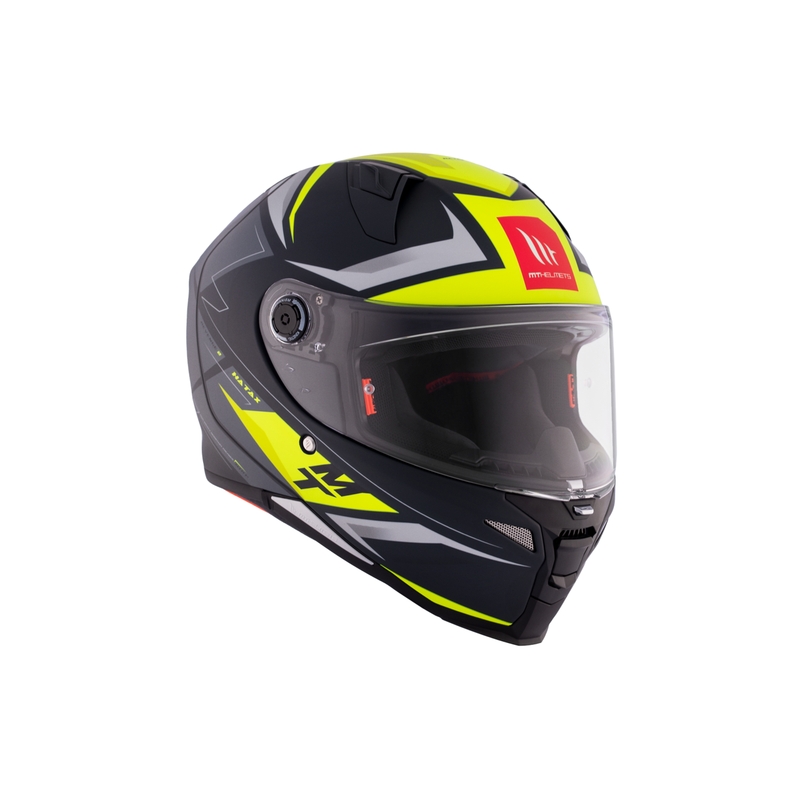 Zintegrowany kask motocyklowy MT REVENGE 2 S HATAX C3 czarno-szaro-żółty