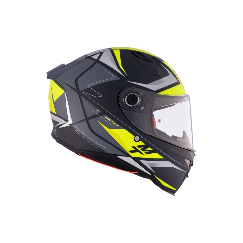 Zintegrowany kask motocyklowy MT REVENGE 2 S HATAX C3 czarno-szaro-żółty