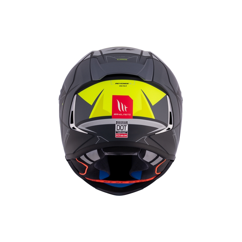 Zintegrowany kask motocyklowy MT REVENGE 2 S HATAX C3 czarno-szaro-żółty