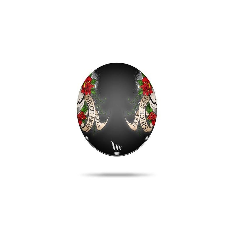 Otwarty kask motocyklowy MT LeMans SV Skull & Rose czerwony