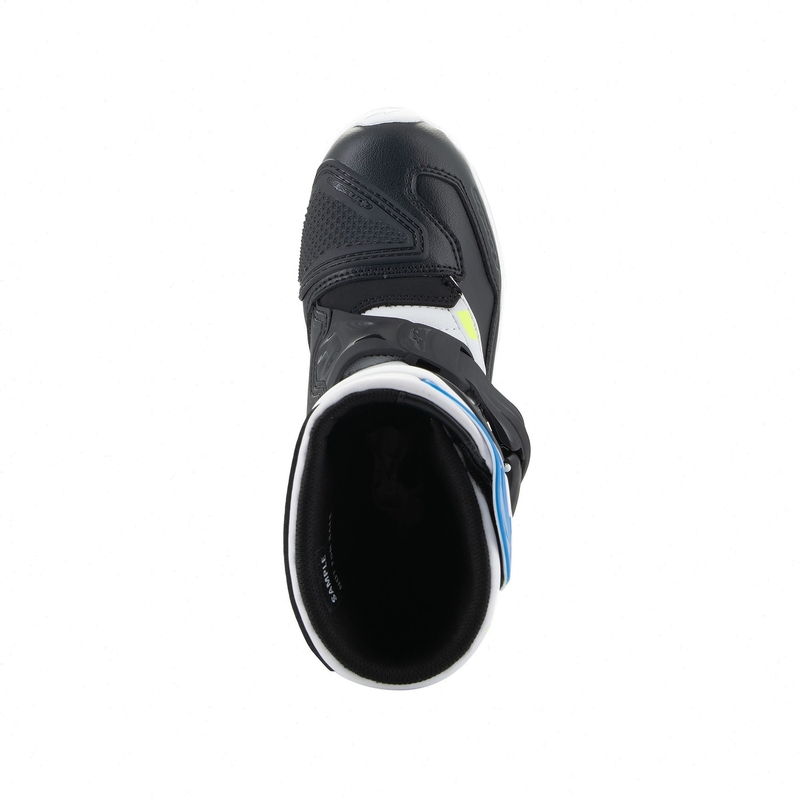 Buty motocyklowe dla dzieci Alpinestars Tech 3S w kolorze biało-czarno-niebieskim
