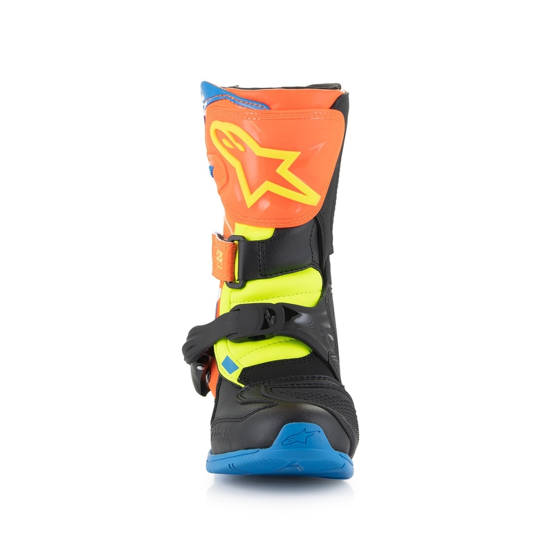 Alpinestars Tech 3S Kids Fluo Orange-Blue-Fluo Yellow-Black Buty motocyklowe dla dzieci