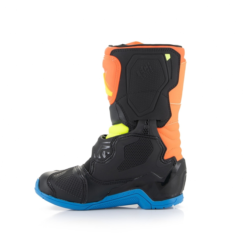 Alpinestars Tech 3S Kids Fluo Orange-Blue-Fluo Yellow-Black Buty motocyklowe dla dzieci