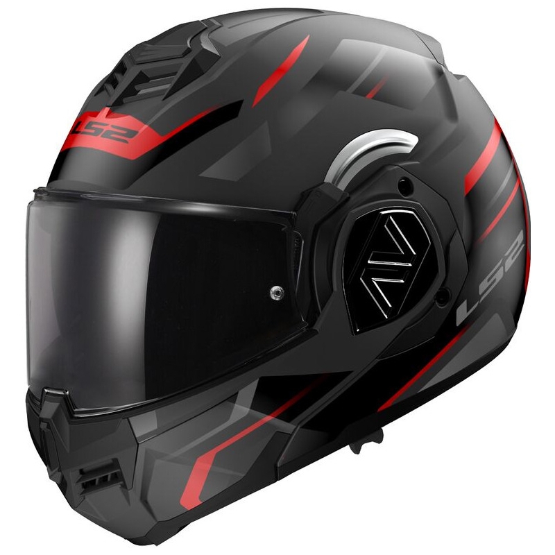 Kask motocyklowy typu flip-up LS2 FF906 Advant Kuka czarno-czerwony mat