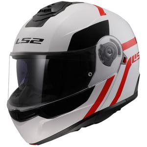 Vyklápěcí helma LS2 FF908 Strobe II Autox bílo-červená