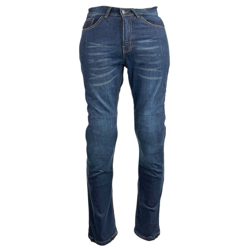 Damskie jeansy motocyklowe Roleff Aramid Blue