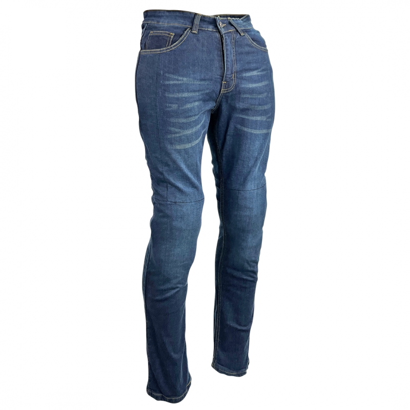 Damskie jeansy motocyklowe Roleff Aramid Blue