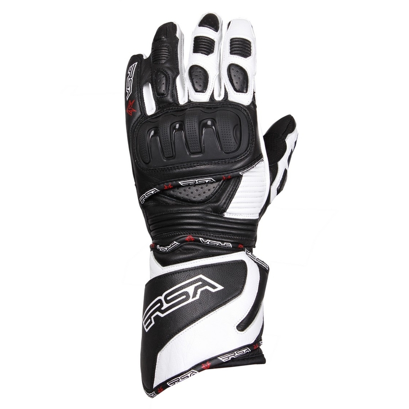 Rękawice motocyklowe RSA Gappa czarno-białe wyprzedaż