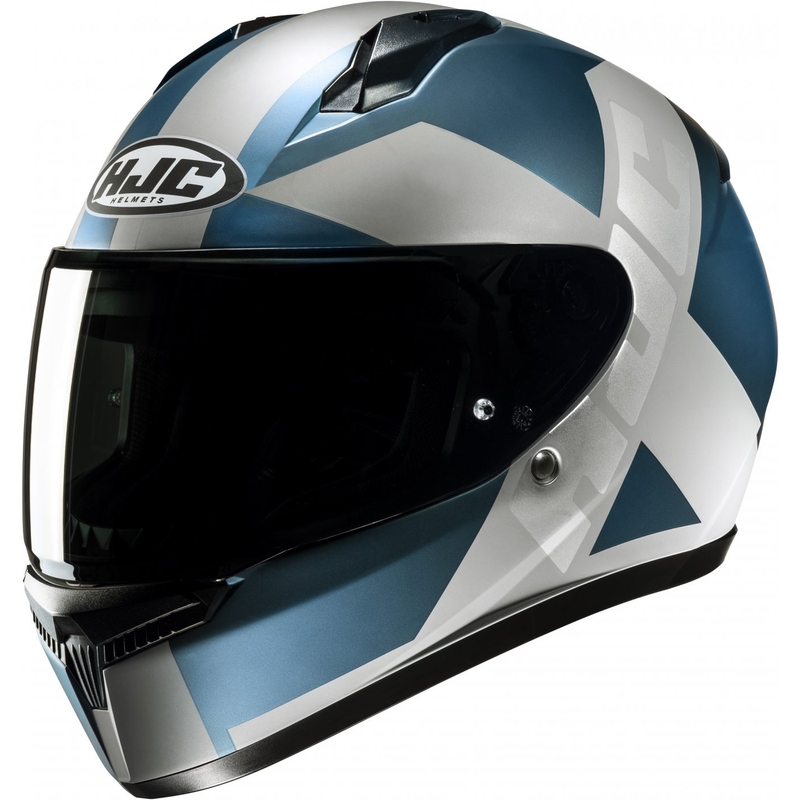 Kask motocyklowy integralny HJC C10 Tez MC2SF szaro-niebieski