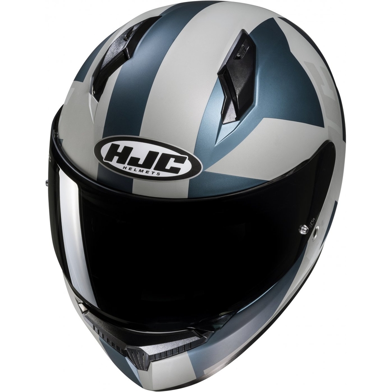 Kask motocyklowy integralny HJC C10 Tez MC2SF szaro-niebieski