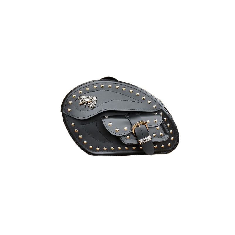 Skórzane sakwy motocyklowe RSA S262 czarne z nitami 26 l