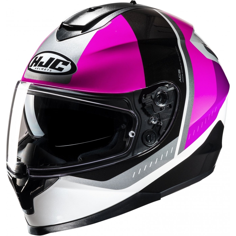 Integralny kask motocyklowy HJC C70N Alia MC8 czarno-biało-różowy