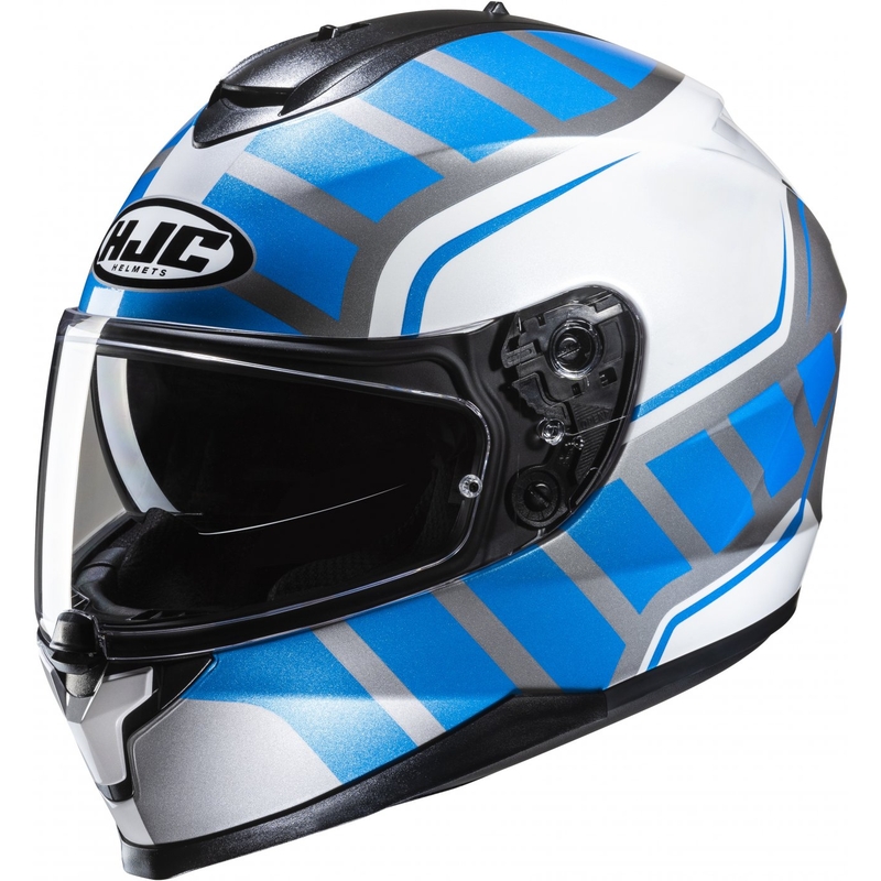 Integralny kask motocyklowy HJC C70N Holt MC2 biało-szaro-niebieski