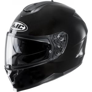 Zintegrowany kask motocyklowy HJC C70N Solid w kolorze metalicznej czerni