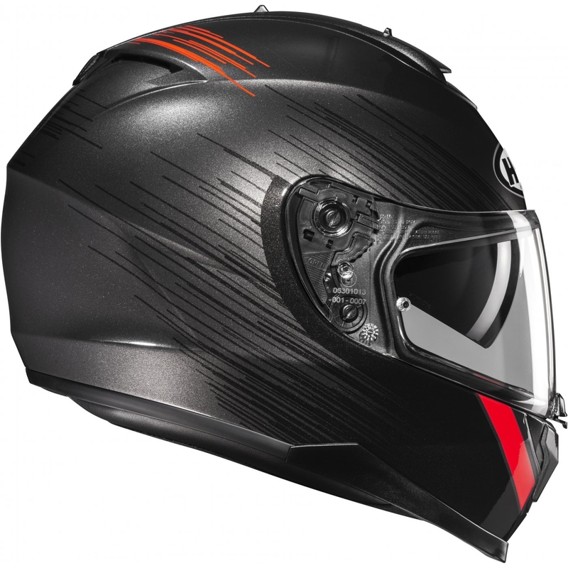 Integralny kask motocyklowy HJC C70N Sway MC1 czerwono-czarny