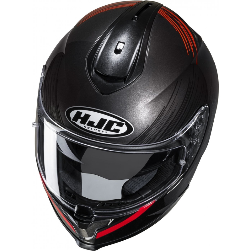 Integralny kask motocyklowy HJC C70N Sway MC1 czerwono-czarny