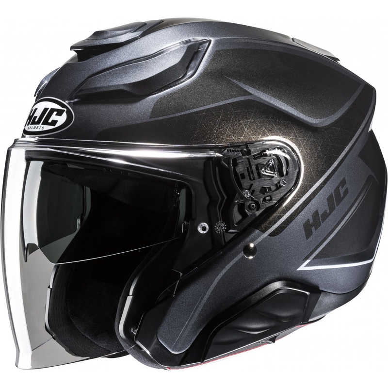 Otwarty kask motocyklowy HJC F31 Ludi MC5 tytanowy