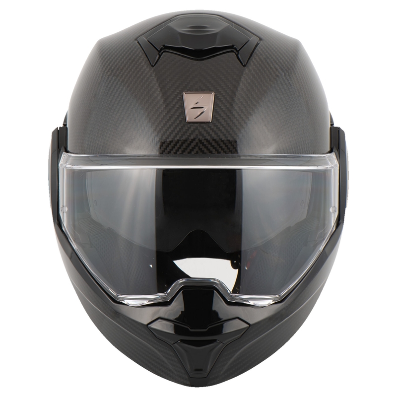 Kask z podnoszoną szczęką Scorpion EXO-TECH EVO Carbon czarny połysk - II. jakość