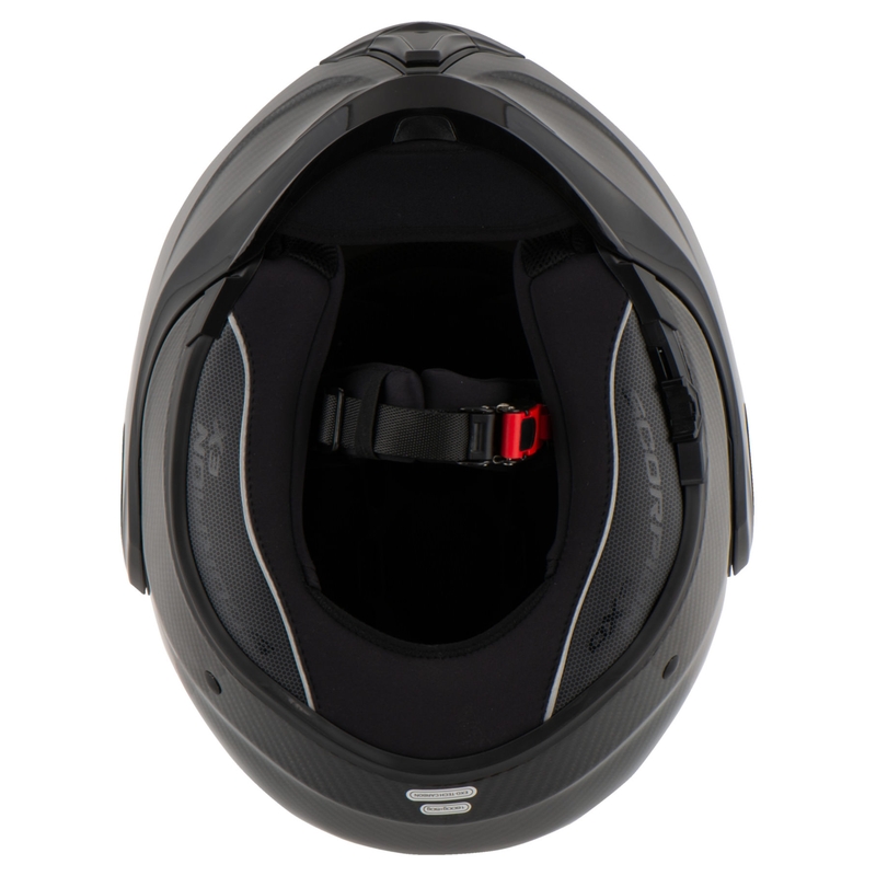 Kask z podnoszoną szczęką Scorpion EXO-TECH EVO Carbon czarny połysk - II. jakość