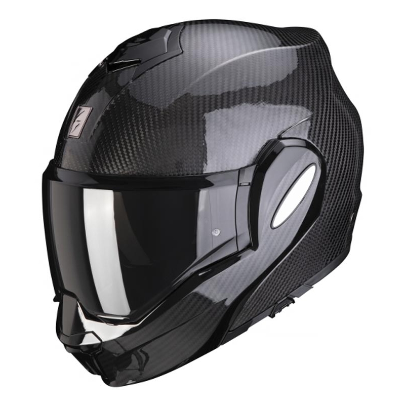 Kask z podnoszoną szczęką Scorpion EXO-TECH EVO Carbon czarny połysk - II. jakość
