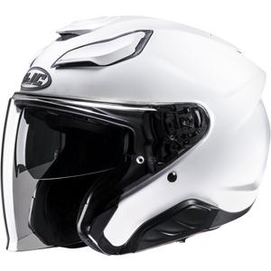 Otwarty kask motocyklowy HJC F31 Solid biały perłowy