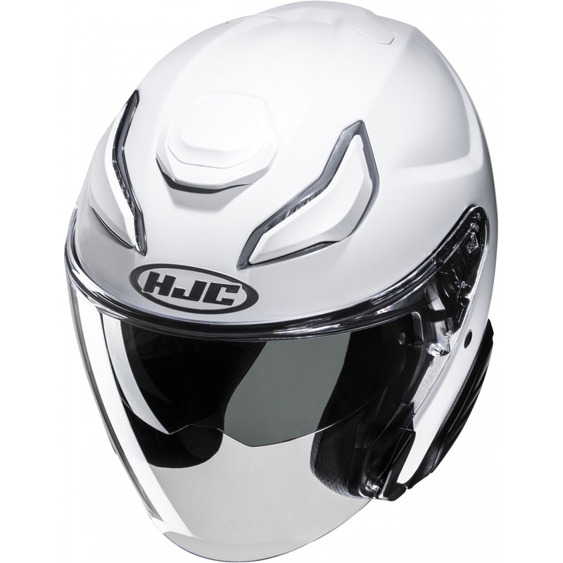 Otwarty kask motocyklowy HJC F31 Solid biały perłowy