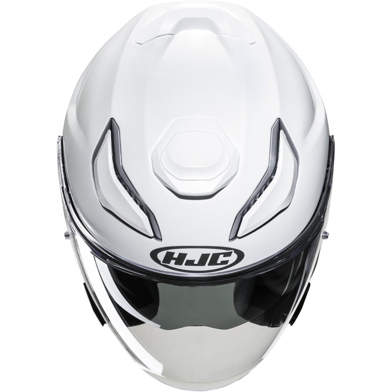 Otwarty kask motocyklowy HJC F31 Solid biały perłowy
