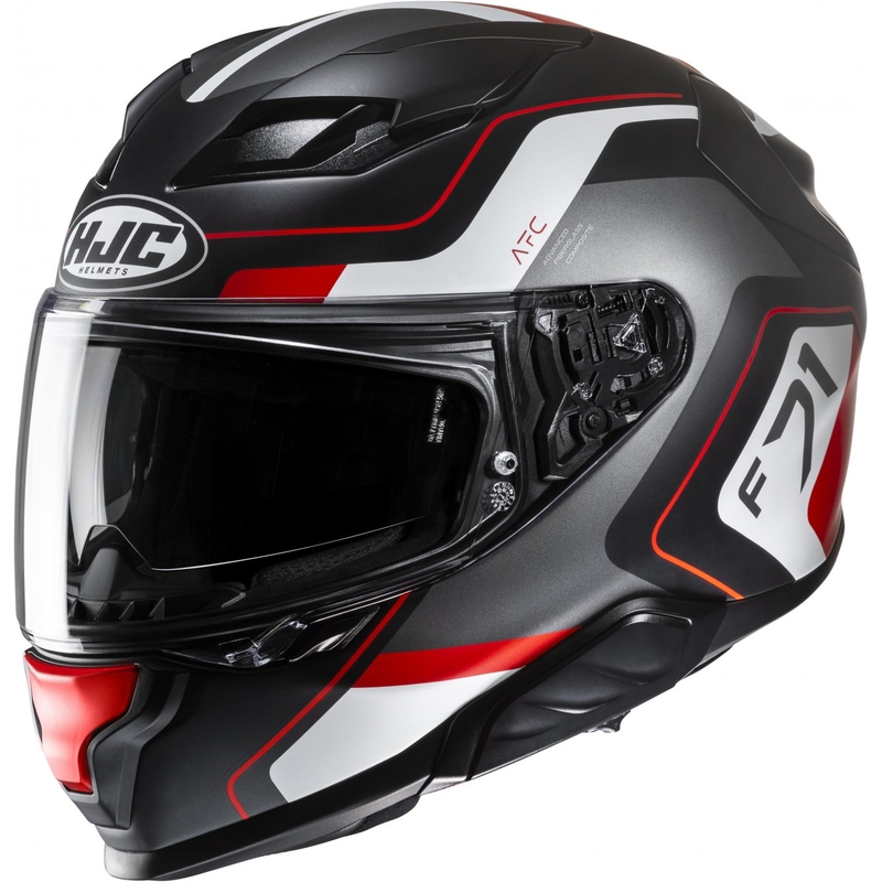 Integralny kask motocyklowy HJC F71 Arcan MC1SF czarno-szaro-czerwony