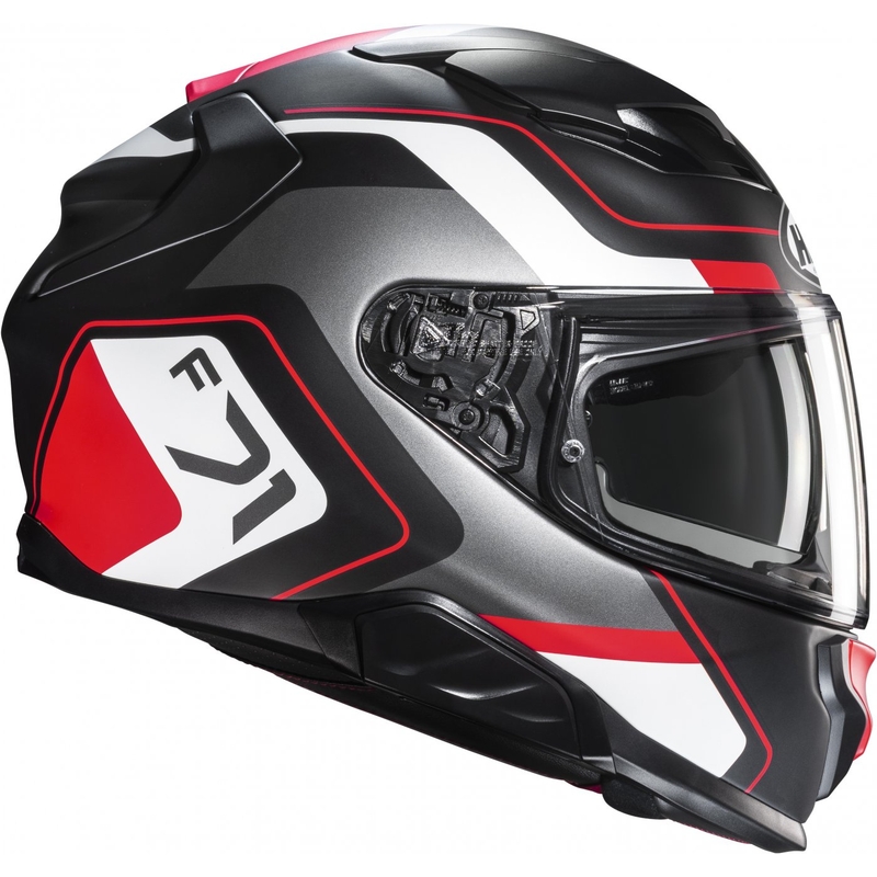 Integralny kask motocyklowy HJC F71 Arcan MC1SF czarno-szaro-czerwony