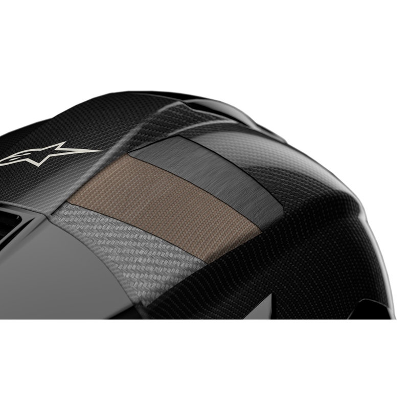 Kask motocyklowy integralny Alpinestars Supertech R-10 Solid carbon black