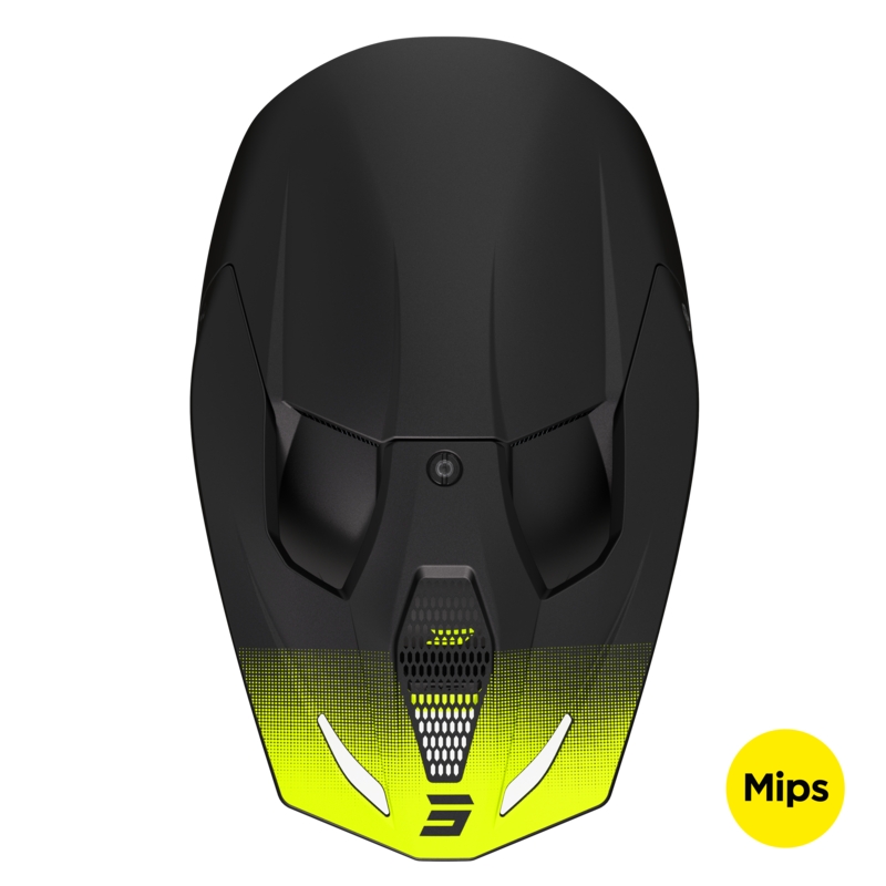 Kask motocrossowy Shot Race Raw w kolorze czarnym fluo żółtym matowym Wyprzedaż