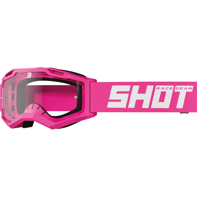 Dziecięce gogle motocrossowe Shot Rocket Kid 2.0 różowe (przezroczyste pleksi)