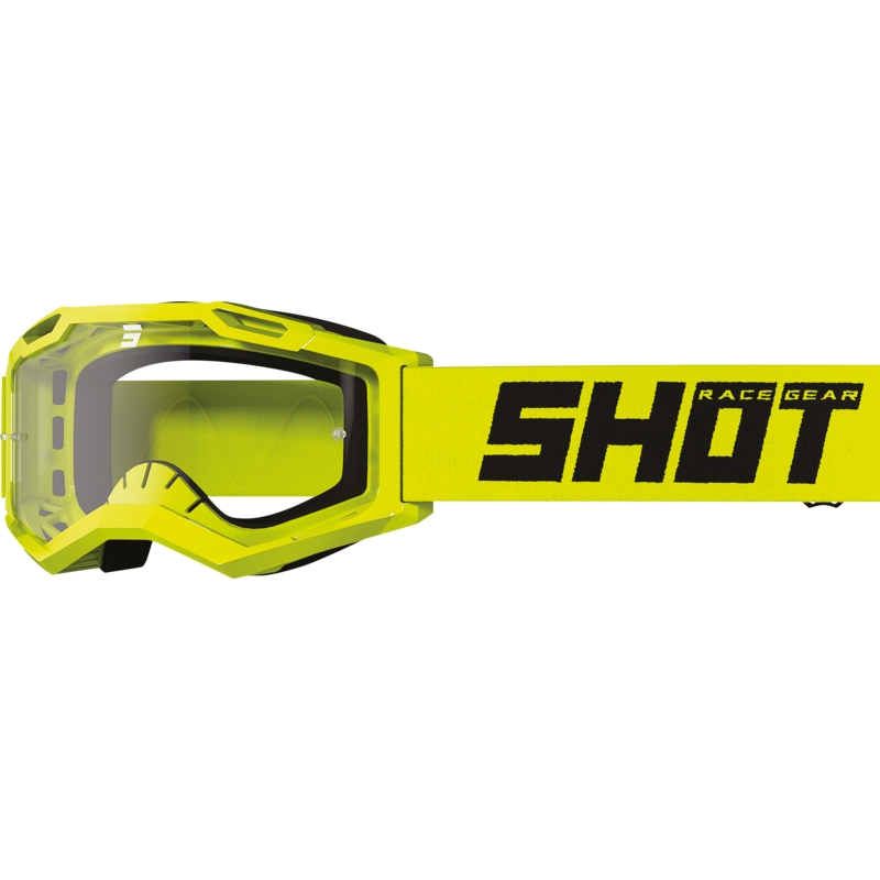 Dziecięce gogle motocrossowe Shot Rocket Kid 2.0 fluo żółte (przezroczyste pleksi)