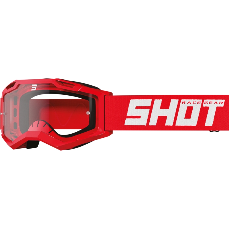 Dziecięce gogle motocrossowe Shot Rocket Kid 2.0 czerwone (przezroczyste pleksi)