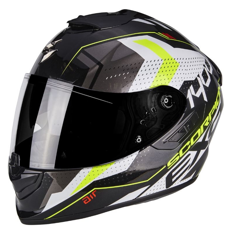 Integralny kask motocyklowy Scorpion Exo-1400 Air Trika czarny-fluo żółty wyprzedaż