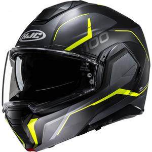 Překlápěcí helma na motorku HJC i100 Lorix MC3HSF černo-šedo-žlutá