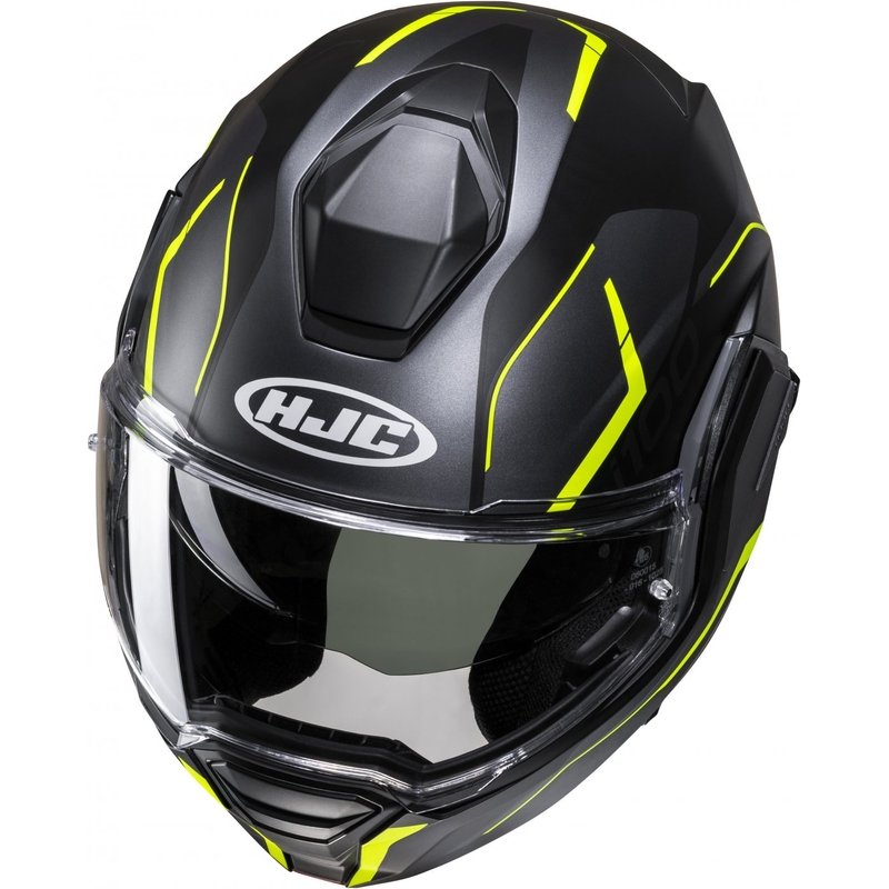 Překlápěcí helma na motorku HJC i100 Lorix MC3HSF černo-šedo-žlutá