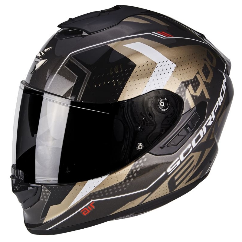 Integralny kask motocyklowy Scorpion Exo-1400 Air Trika czarno-złoty wyprzedaż
