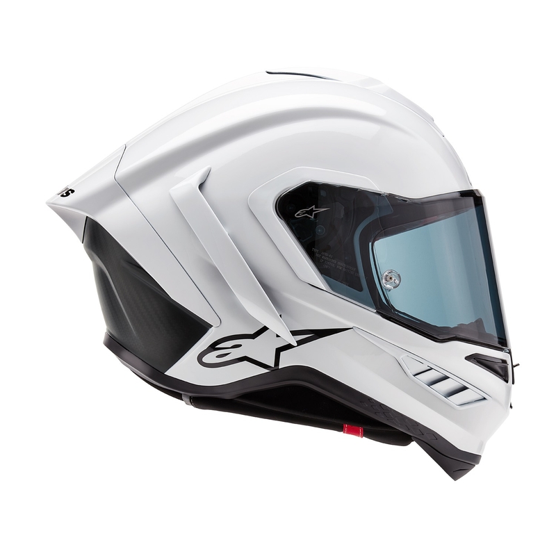 Zintegrowany kask motocyklowy Alpinestars Supertech R-10 Solid carbon biały matowy