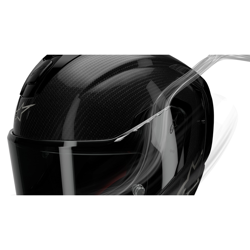Zintegrowany kask motocyklowy Alpinestars Supertech R-10 Solid carbon biały matowy