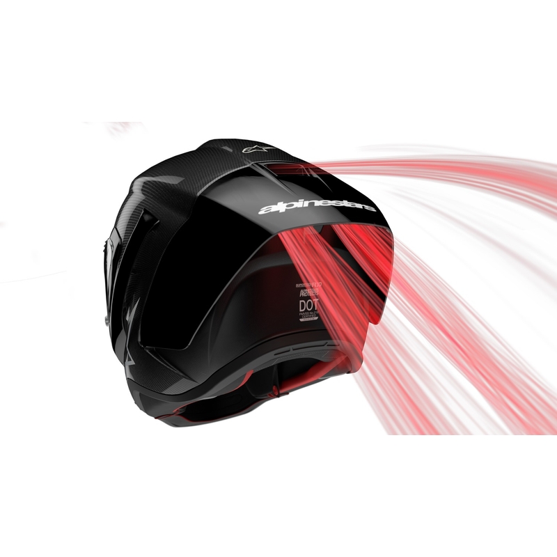 Zintegrowany kask motocyklowy Alpinestars Supertech R-10 Solid carbon biały matowy