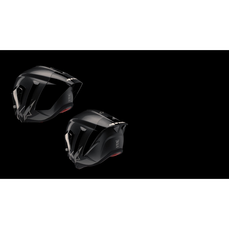 Zintegrowany kask motocyklowy Alpinestars Supertech R-10 Solid carbon biały matowy