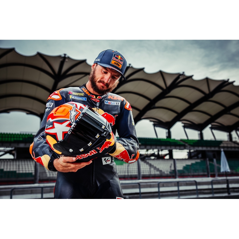 Zintegrowany kask motocyklowy Alpinestars Supertech R-10 Solid carbon biały matowy
